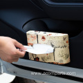 Portable Visor Tissue Holder PU Leather Tissue Box